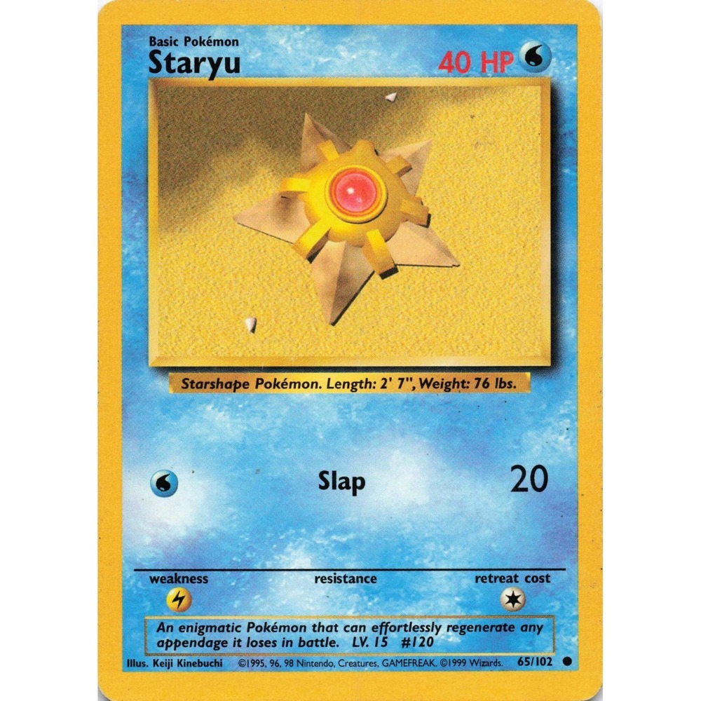 Base Set Pokémon TCG Staryu WoTC - Picture 1 of 2